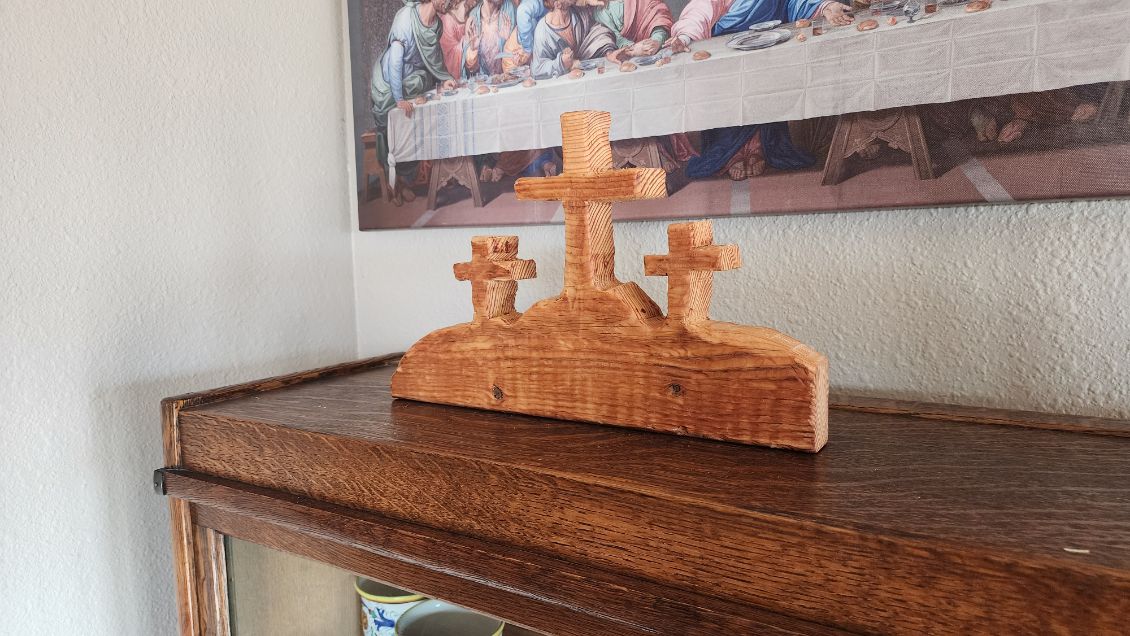 Hand Carved Crosses on Golgatha