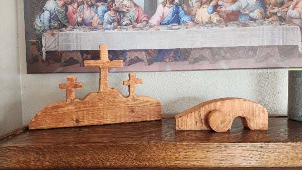 Hand Carved Crosses on Golgatha