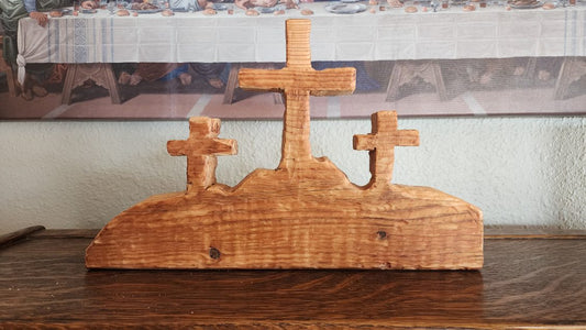 Hand Carved Crosses on Golgatha